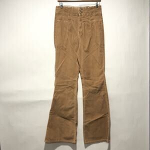 We The Free Womens Jayde High Rise Flare Corduroy Pants Brown Size 31